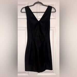 Sage the Label Elegant Black Mini Cross Back Sleeveless Dress